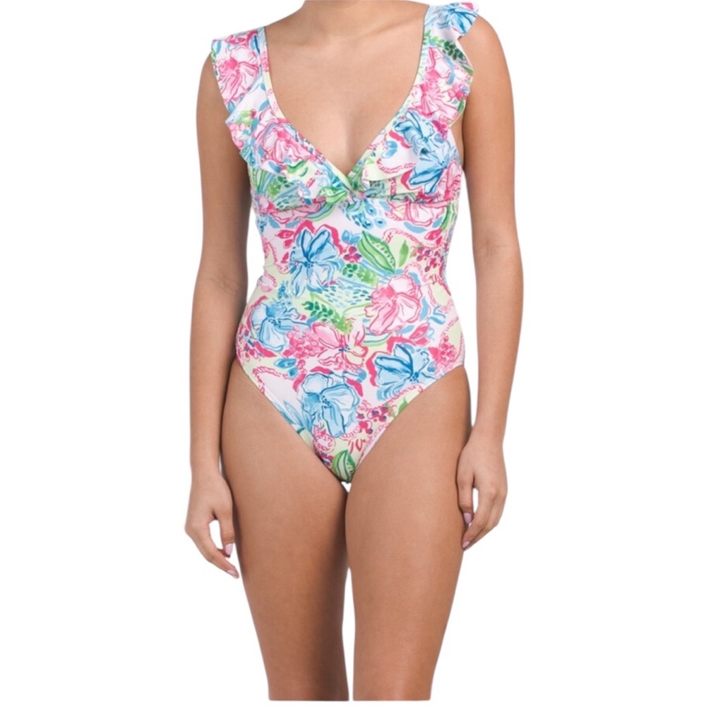 NWT‎ Stella Parker One Piece Tropical Print Size Medium